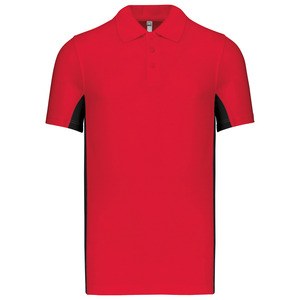 Kariban K232 - FLAG > POLO BICOLORE MANCHES COURTES Rouge/Noir