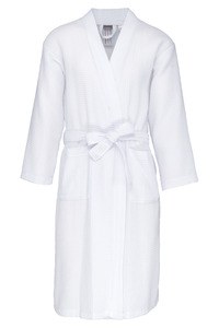 Kariban K122 - PEIGNOIR KIMONO NID D'ABEILLE UNISEXE Blanc