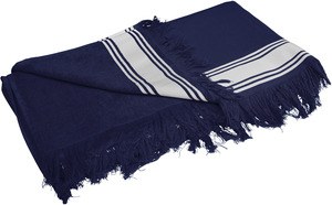 Kariban K128 - SERVIETTE FOUTA Marine / Blanc