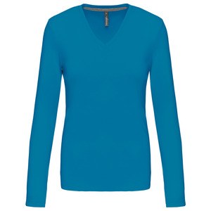 Kariban K382 - T-SHIRT COL V MANCHES LONGUES FEMME