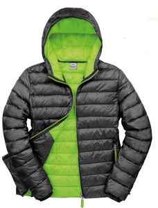 Result R194M - VESTE REMBOURRÉE HOMME Black / Lime