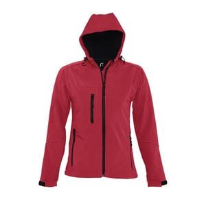 SOL'S 46802 - REPLAY WOMEN Softshell Femme à Capuche Rouge piment