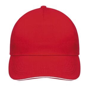 SOL'S 88110 - SUNNY Casquette 5 Panneaux Rouge / Blanc