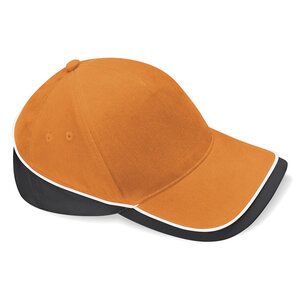 Beechfield BF171 - Casquette 5 Panneaux Teamwear Orange/Black/White