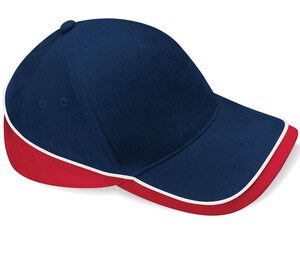 Beechfield BF171 - Casquette 5 Panneaux Teamwear French Navy/Classic Red/White