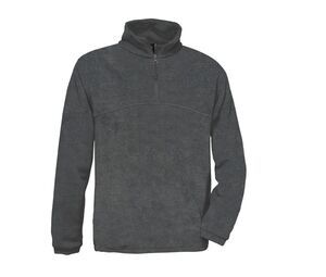 B&C BC610 - Polaire Homme Col Zippé Charcoal