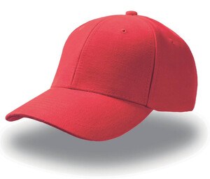 Atlantis AT076 - Casquette 6 Panneaux Unisexe Rouge