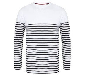 Front row FR134 - Tee-Shirt Manches Longues Blanc/Navy