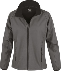 Result R231F - Veste Softshell "Printable" Femme Charcoal/Black