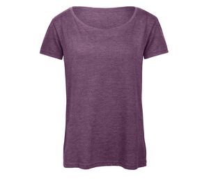 B&C BC056 - Tee-Shirt Femme Tri-Blend Mauve Cendré