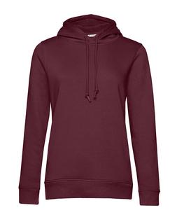 B&C BCW34B - Sweat capuche organique femme Burgundy