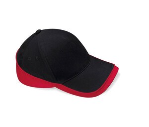 Beechfield BF171 - Casquette 5 Panneaux Teamwear Black / Classic Red