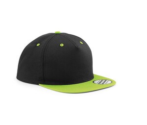 Beechfield BF610C - Casquette 5 pans avec visière contrastée Black/ Lime Green