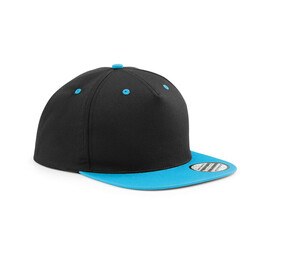 Beechfield BF610C - Casquette 5 pans avec visière contrastée Black/ Surf Blue