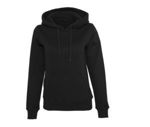 Build Your Brand BY026 - Sweat Femme À Capuche Lourd Noir