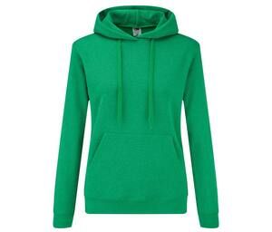 Fruit of the Loom SC269 - Sweat À Capuche Femme Avec Poche Kangourou Retro Heather Green