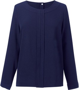 Brook Taverner BT2279 - Blouse Crêpe de Chine Roma Navy