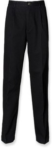 Henbury H640 - PANTALON CHINO HOMME 65/35 Noir