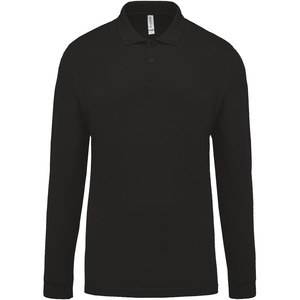 Kariban K256 - Polo piqué manches longues homme Noir