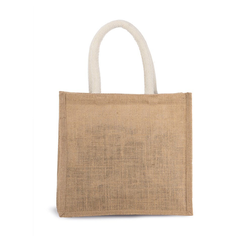 Kimood KI0273 - Sac style cabas en toile de jute - modèle moyen