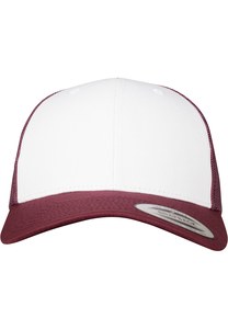 FLEXFIT FL6606CF - Casquette Retro Trucker Colored Front Maroon/ White