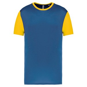 Proact PA4023 - T-shirt manches courtes bicolore adulte Sporty Royal Blue / Sporty Yellow