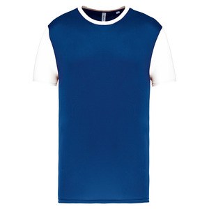 Proact PA4023 - T-shirt manches courtes bicolore adulte Dark Royal Blue / White