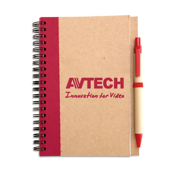 GiftRetail IT3775 - SONORA PLUS Bloc-notes recyclé et stylo