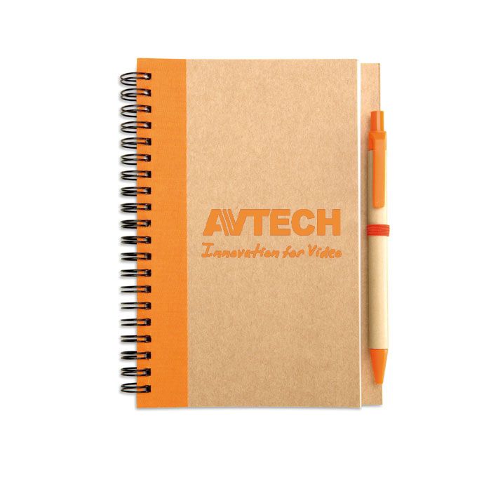 GiftRetail IT3775 - SONORA PLUS Bloc-notes recyclé et stylo