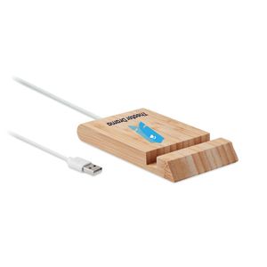 GiftRetail MO6453 - ODOS Chargeur sans fil en bambou Wood