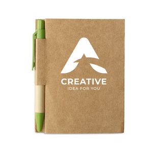 GiftRetail MO7626 - CARTOPAD Bloc-notes a/ mini-stylo rec. Lime