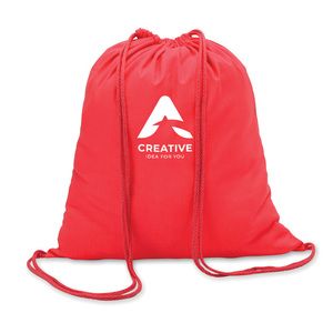 GiftRetail MO8484 - COLORED Sac à cordon en coton Rouge