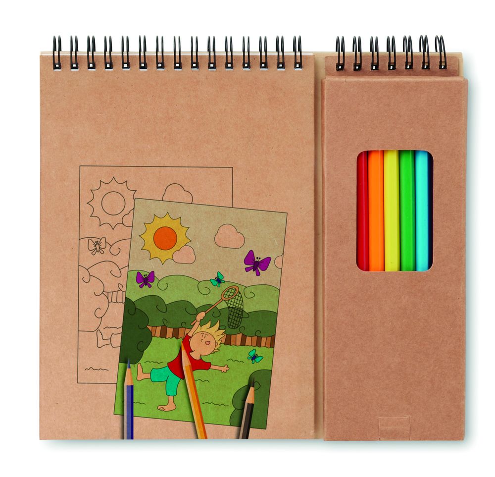 GiftRetail MO8769 - COLOPAD Set de coloriage avec bloc