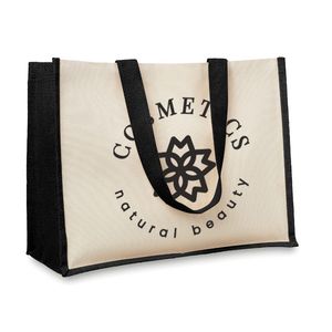 GiftRetail MO8967 - CAMPO DE FIORI Sac de courses en toile de jute Noir