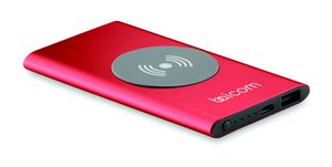 GiftRetail MO9498 - POWER&WIRELESS Powerbank sans fil 4000mAh. Rouge