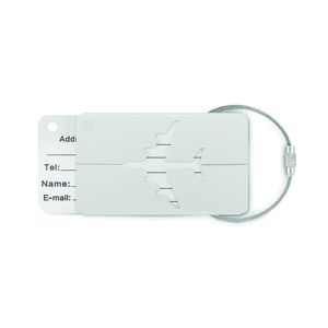 GiftRetail MO9508 - FLY TAG Etiquette à bagage en aluminium matt silver