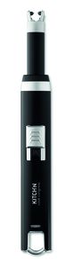 GiftRetail MO9651 - FLASMA PLUS Grand briquet USB Noir