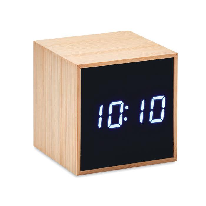 GiftRetail MO9922 - MARA CLOCK Réveil LED boîtier en bambou