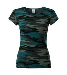 Malfini C22 - T-shirt Camo Pure pour femme camouflage petrol