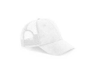 BEECHFIELD BF075R - Casquette 6 pans style trucker en polyester recyclé White