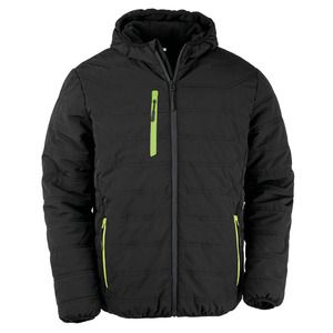 Result R240X - Veste matelassée black compass recyclée Black / Lime