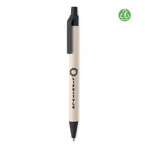 GiftRetail MO6822 - MITO PEN Stylo en carton de lait recyclé Noir