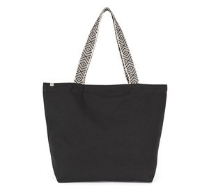 Kimood KINS118 - Grand sac shopping recyclé Black Night / Ethnic Black