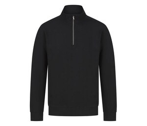 HENBURY HY842 - UNISEX SUSTAINABLE 1/4 ZIP SWEATSHIRT Black