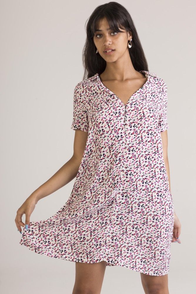 SWEEWE 1RB1C - Robe fleuri à décolleté V 