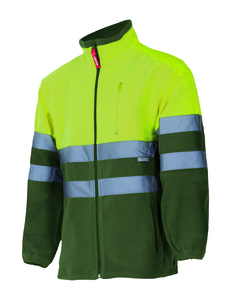 Velilla 183 - VESTE POLAIRE BICOLORE HV KHAKI GREEN/HI-VIS YELLOW