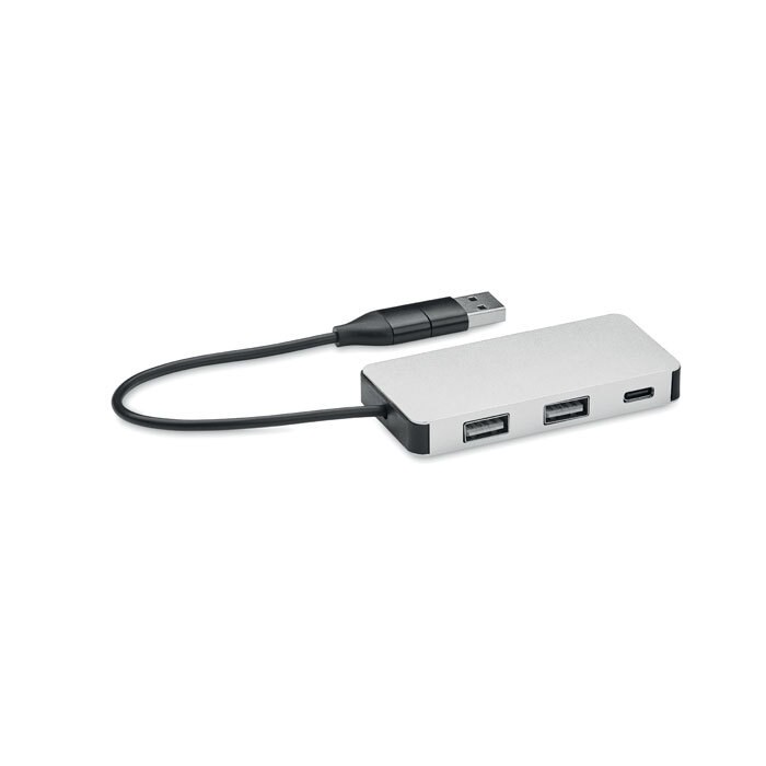 GiftRetail MO2142 - HUB-C Hub USB 3 ports avec câble 20cm