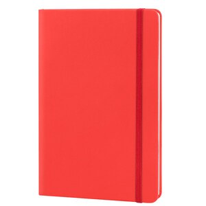 EgotierPro 30083 - Carnet A5 couverture PU, élastique, 96 pages LUXE Rouge