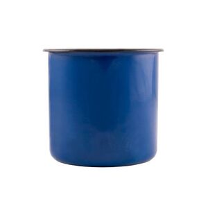 EgotierPro 37048 - Mug Métal Vintage Léger et Résistant 350ml FIELD Bleu