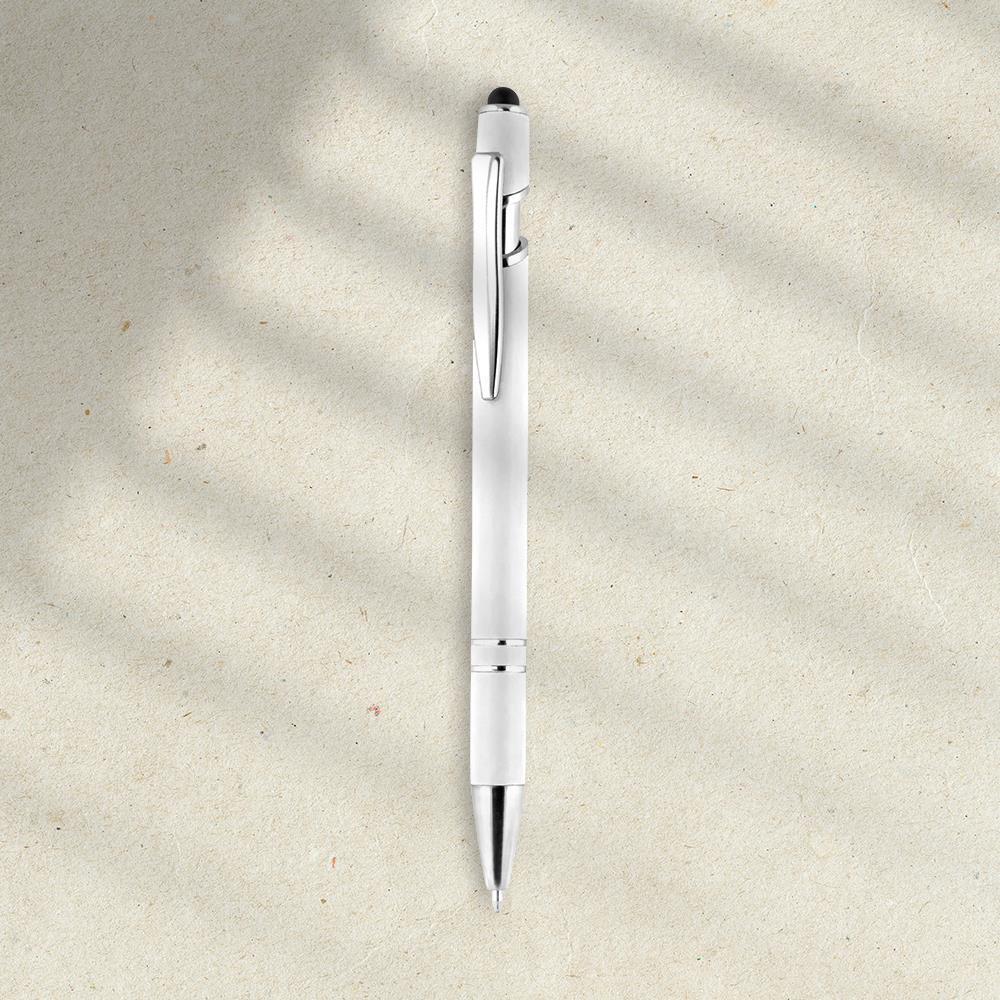 EgotierPro 37513RE - Stylo en aluminium recyclé avec pointeur tactile EVEN